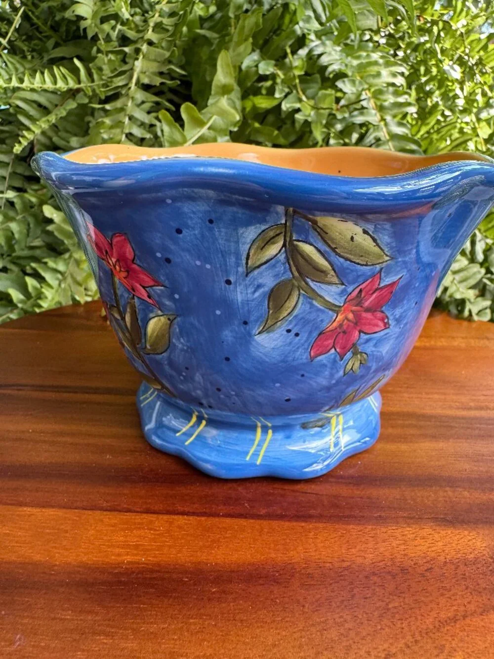 Certified International Country Collage, Ceramic Footed Ice Cream Bowl